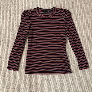 Veronica Beard Multicolor Striped Long Sleeve Top